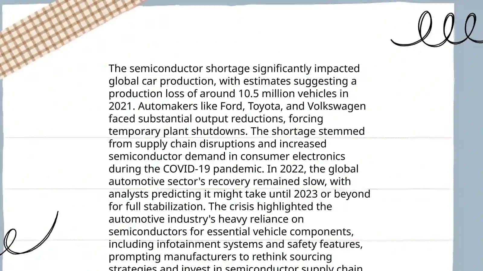 Global semiconductor shortage hurts the car industry 4