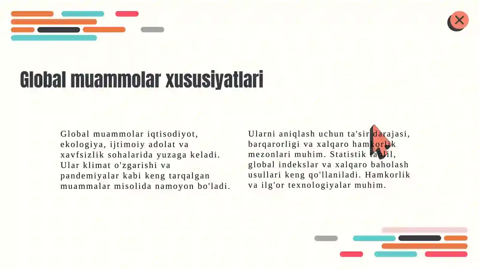 Global muammolar ularning belgilari va guruhlanishi 4