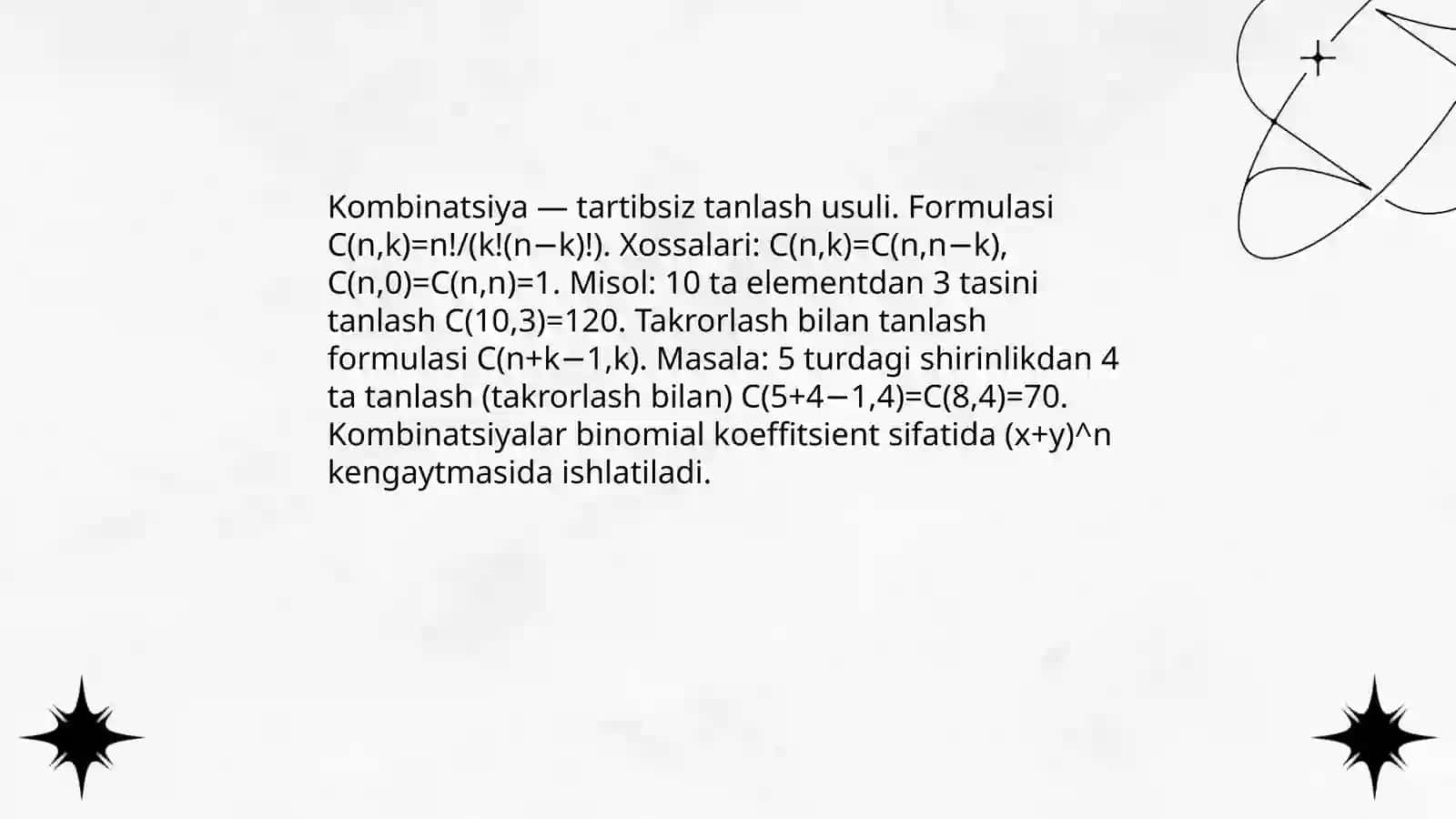 Binom tenglamasi va Pascal uchburchagi 4