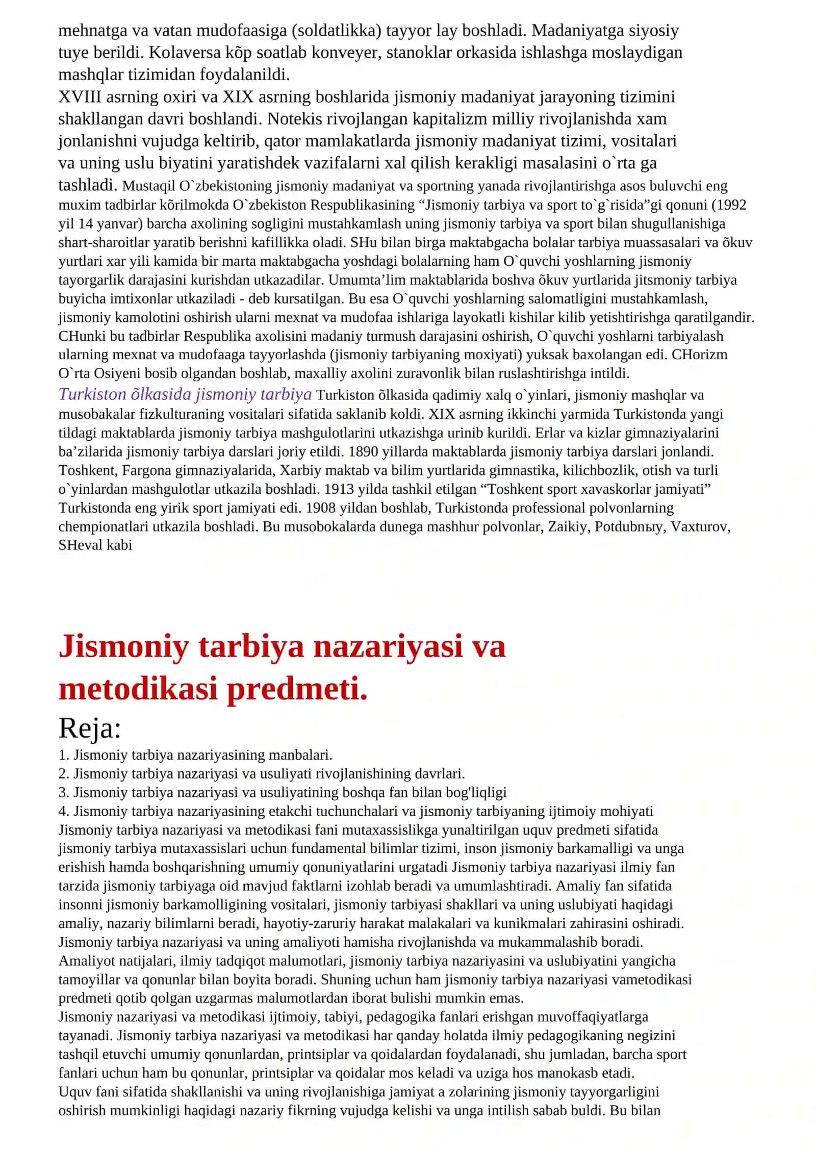 Jismoniy Madaniyat Tizimi 4