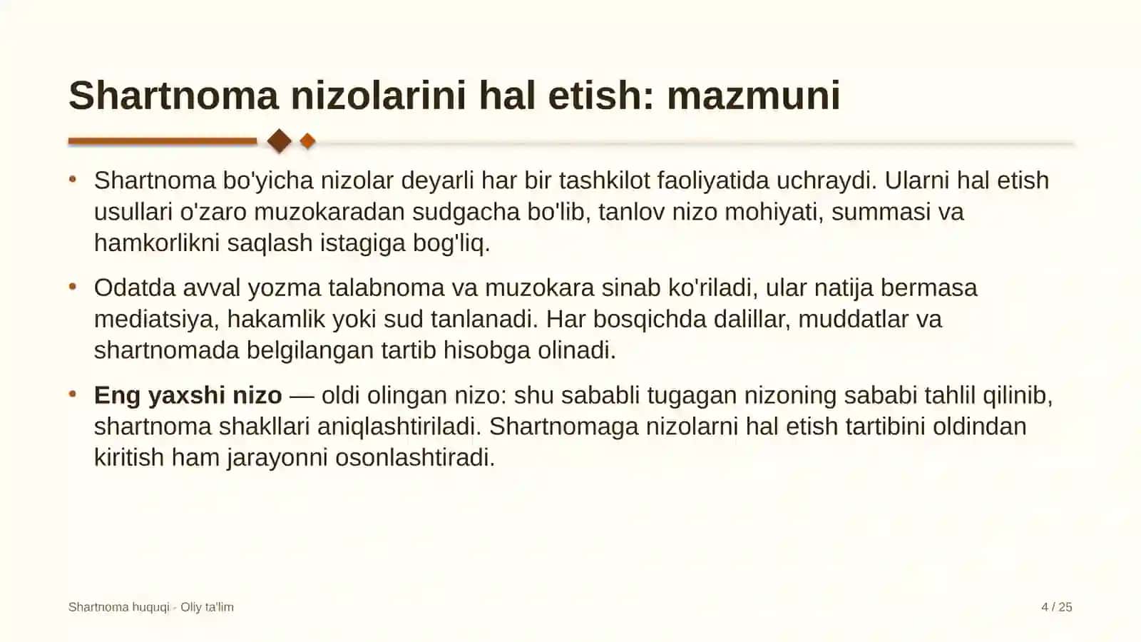 Kartoshkachilikda shartnoma bo'yicha nizolarni hal etish 4