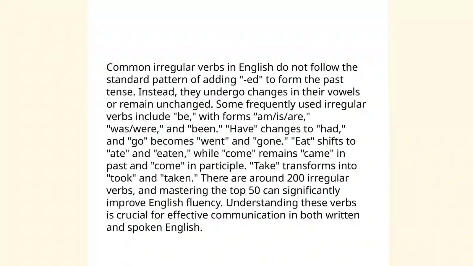 Irregular verbs. Sequencing words 4