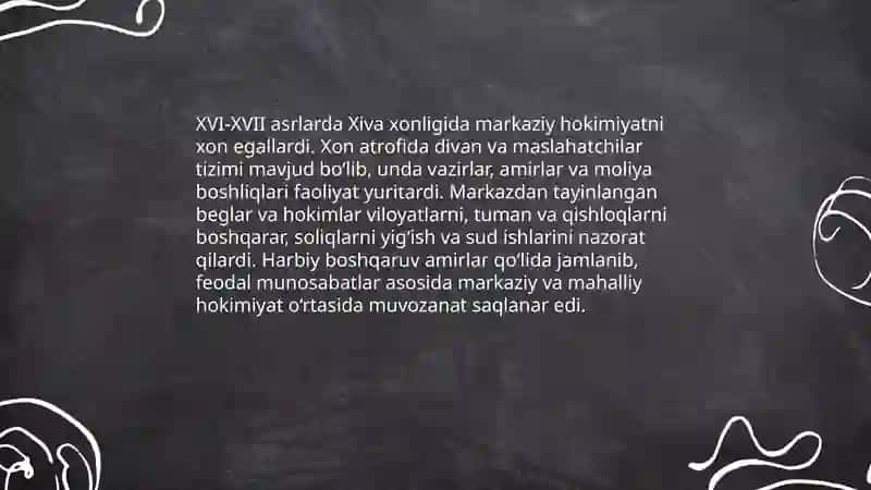 XVI-XVII asrlarda Xiva xonligi 4
