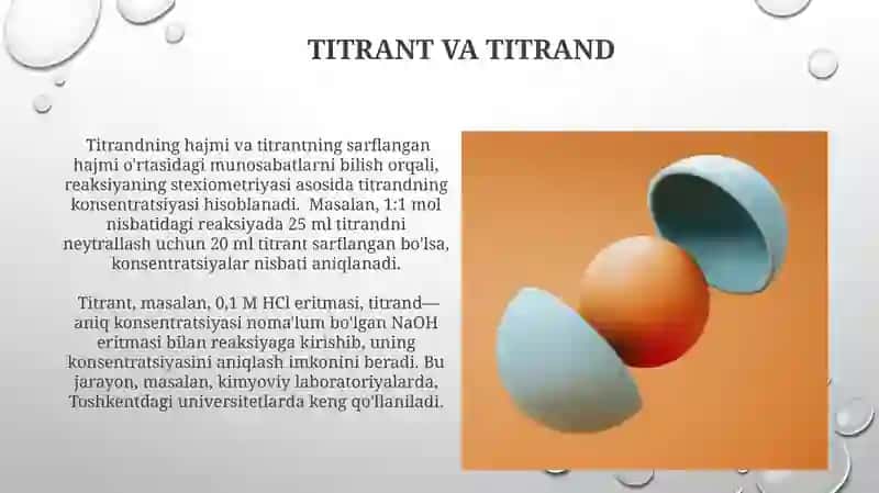 Eritmalarning kolligativ hossalari.Titrimetrik asoslari 4