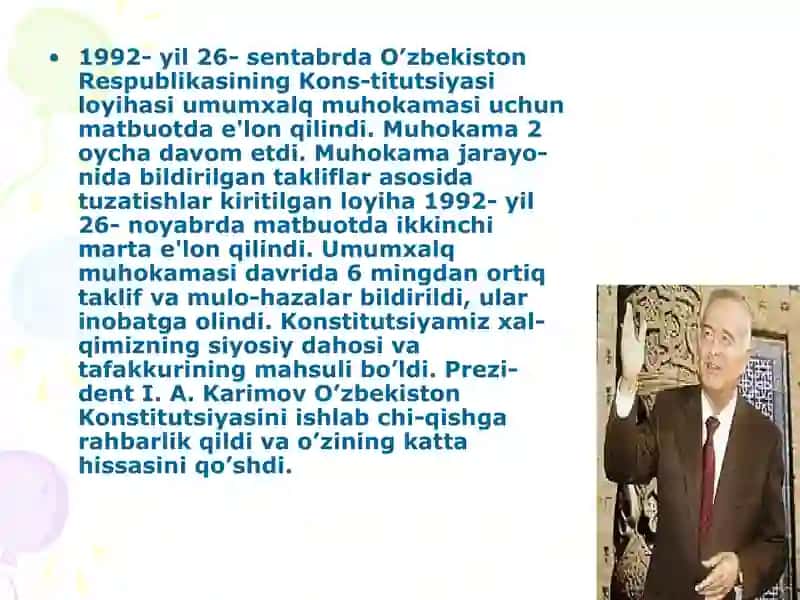 O’zbekiston Respublikasi Konstitutsiyasi 4