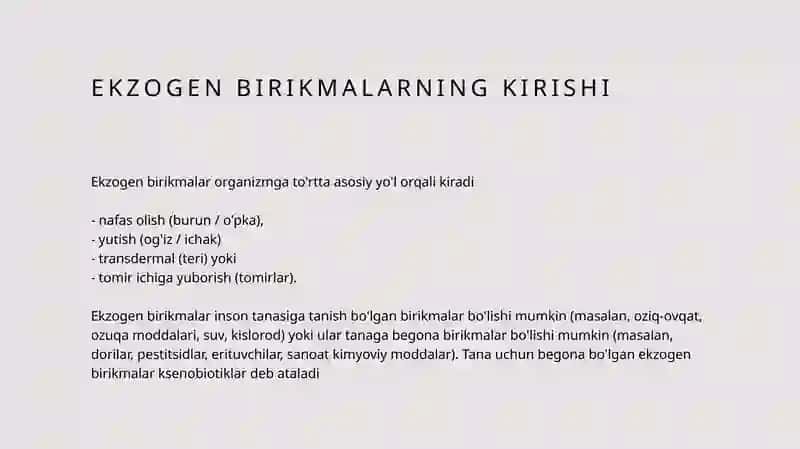 Jigar detoksifikatsiyasi. Biotransformatsiya 4