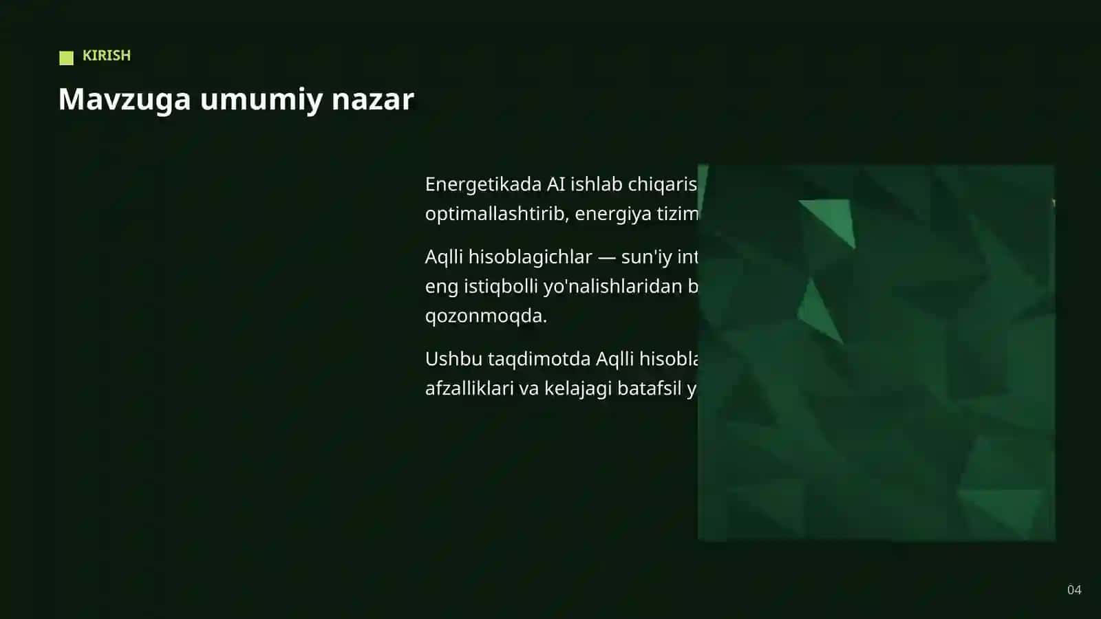 AI ENERGETIKA SOHASIDA 4