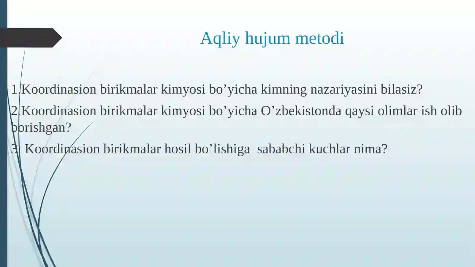 Koordinasion birikmalar kimyosi 4