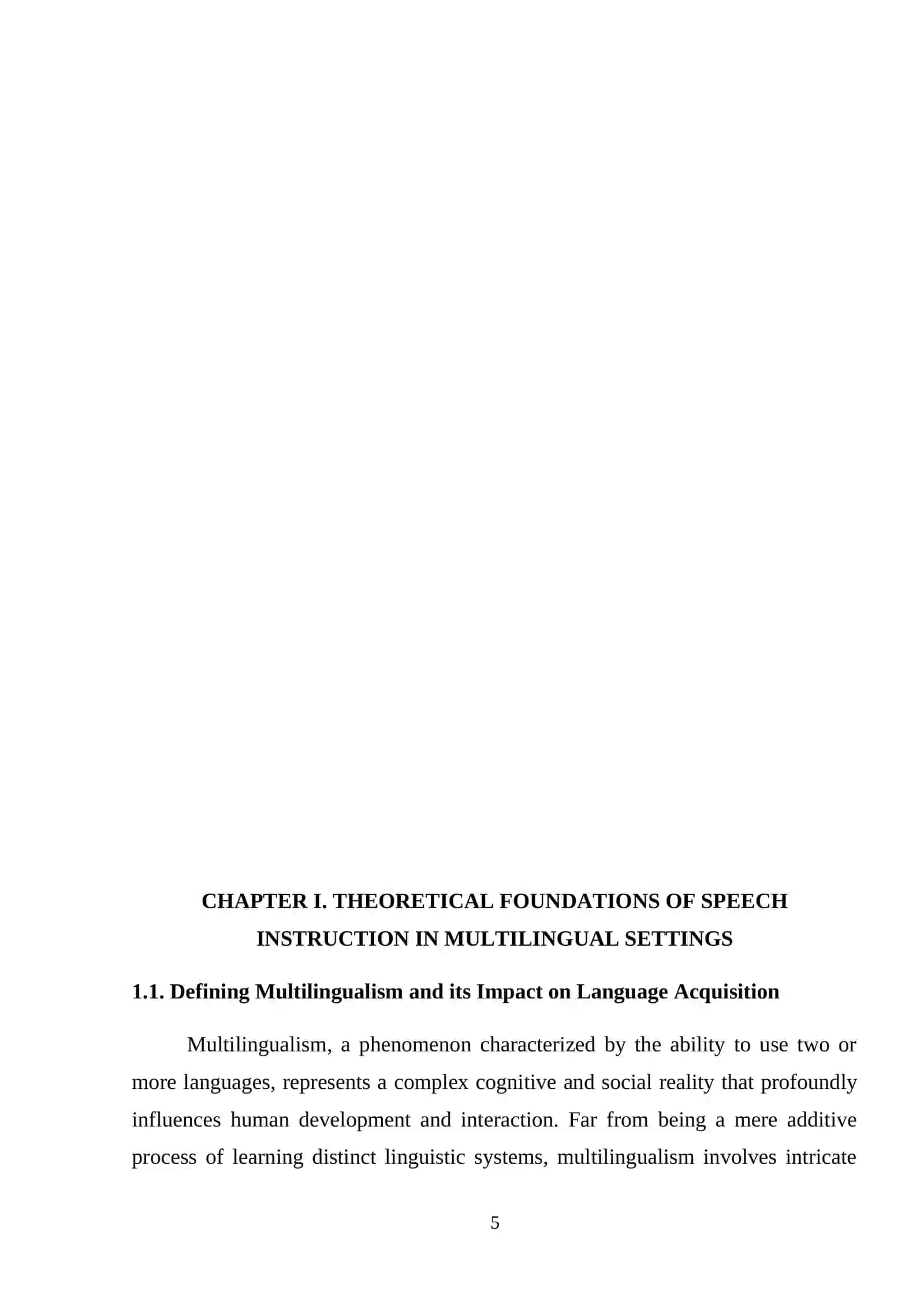 The benefits and challenges of teaching speech in a multilingual setting 4