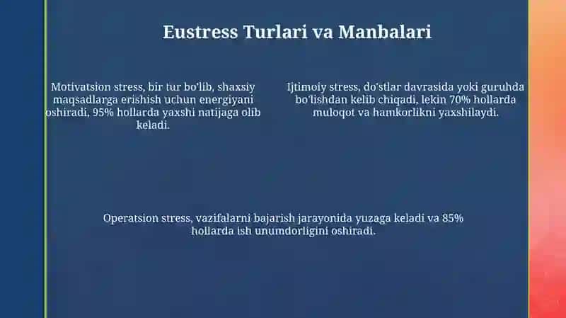 Ijobiy stires va uning turlari 4