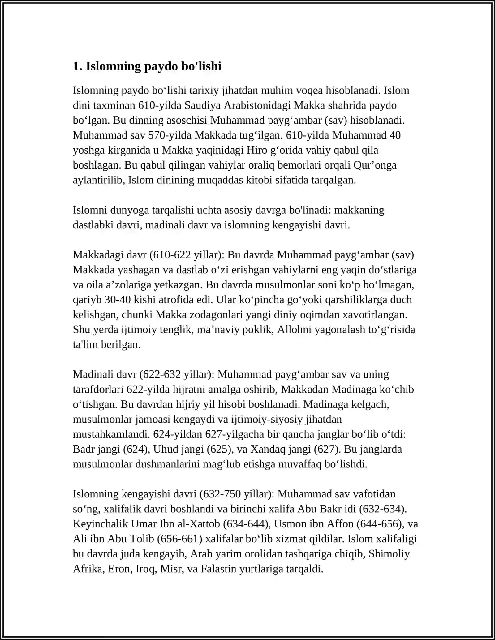 ABDURAUF FITRATNING "MUXTASAR ISLOM TARIXI" 4