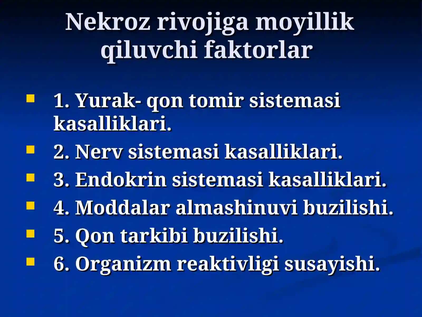 NEKROZ VA GANGRENLAR, YARALAR, OQMALAR 4