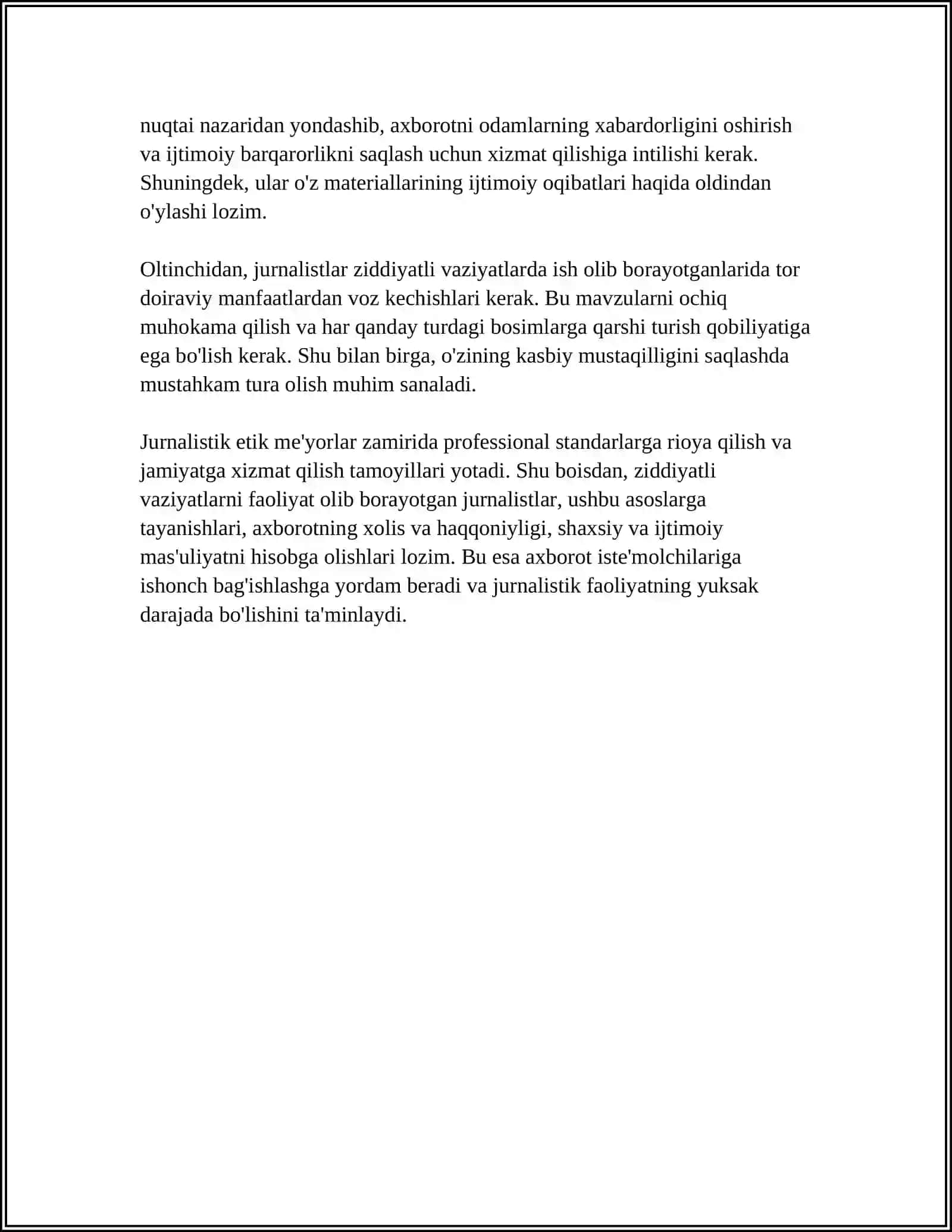 ZIDDIYATLI VAZIYATLAR JURNALISTIKASI 4