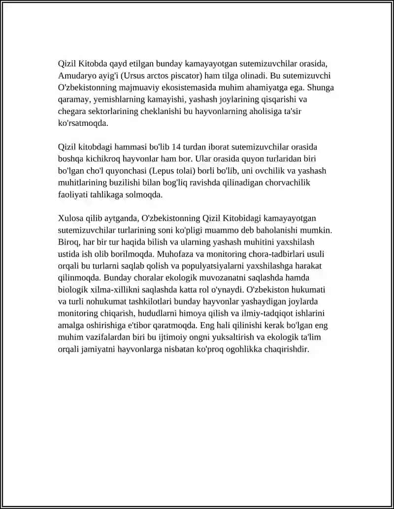 QIZIL KITOBDA KAMAYIB KETAYOTGAN XAYVOLAR 4