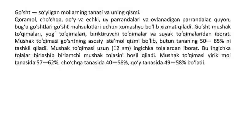 GO‘SHT VA GO‘SHT MAHSULOTLARI 4