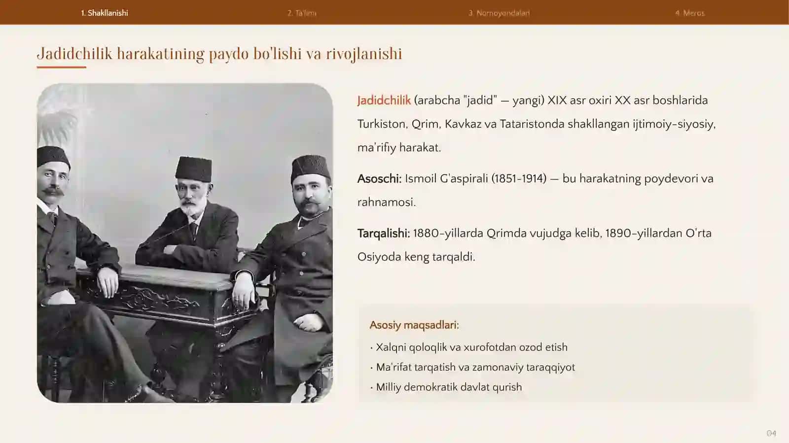 Jadid harakati nomoyandalarining yoshlar hayotiga ta'siri 4