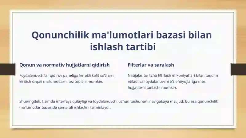 "LexUZ" tizimi va uning imkoniyatlari 4