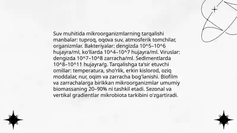 Mikroorganizmlarning tabiatda tarqalishi 4