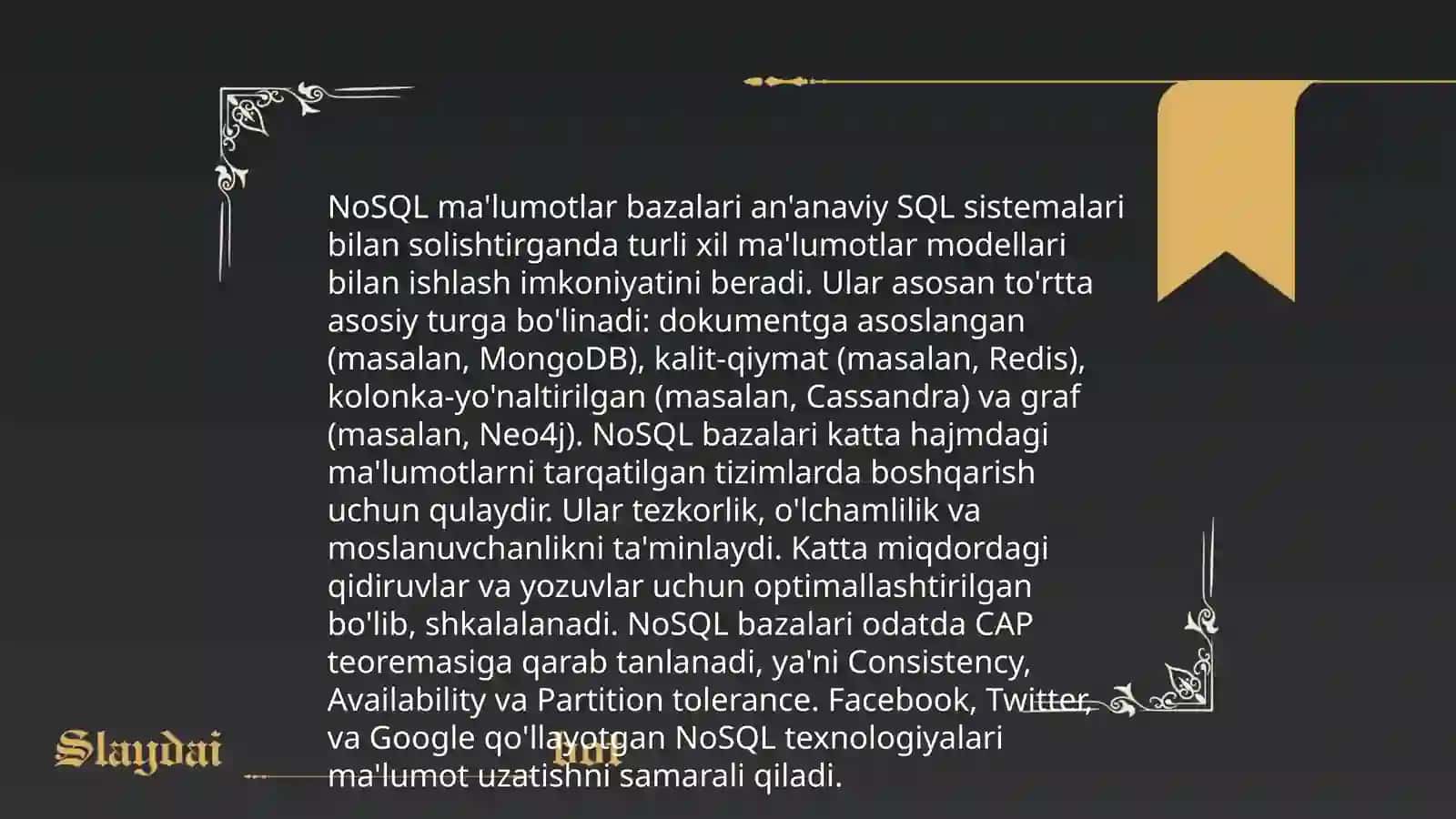 Nisbiy ma'lumotlar bazalari 4
