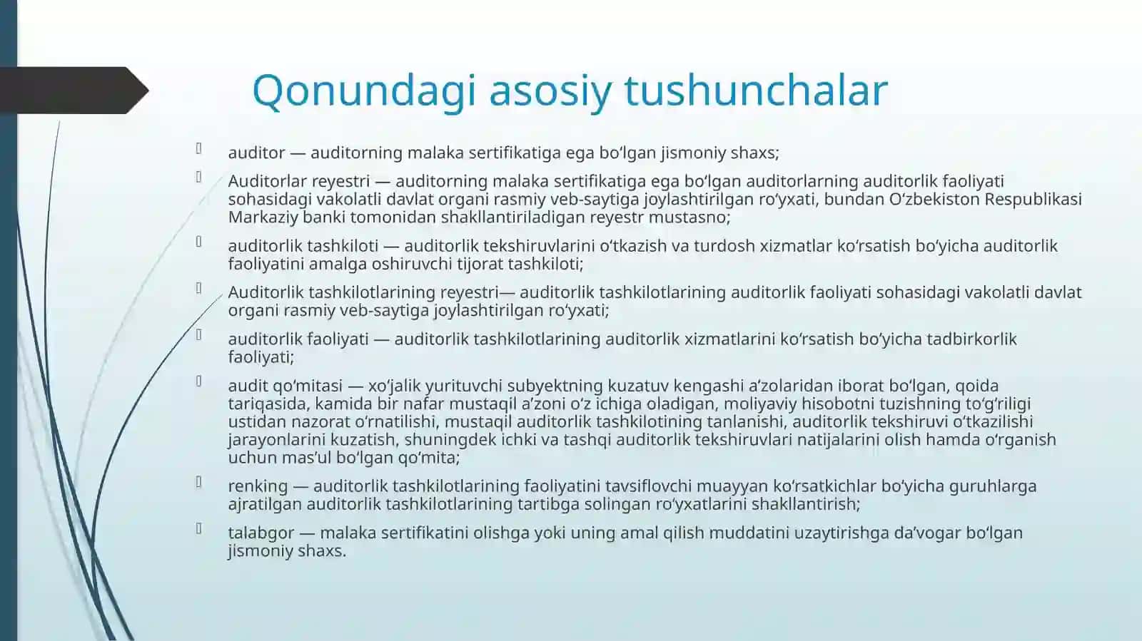 Auditorlik faoliyati to‘g‘risida Qonun 4