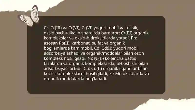 Tuproq va suvning ifloslanishidan ion boglanishli birikmalarni aniqlash 4