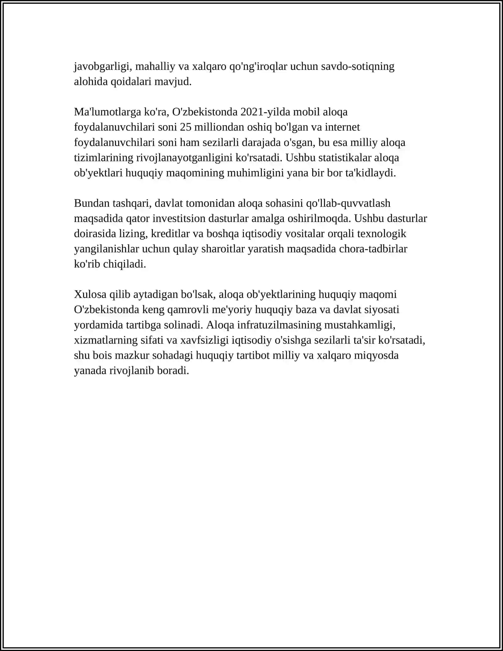 ALOQA OBYEKTLARI DAVLAT KADASTRI 4