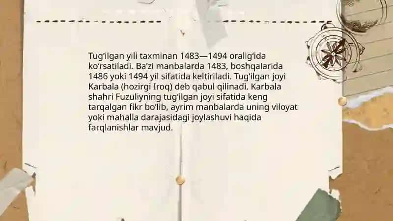 Muhammad Fuzuliy haqida malumot 4