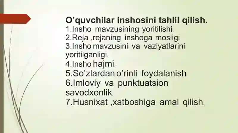 3-4 sinflarda insho yozish 4