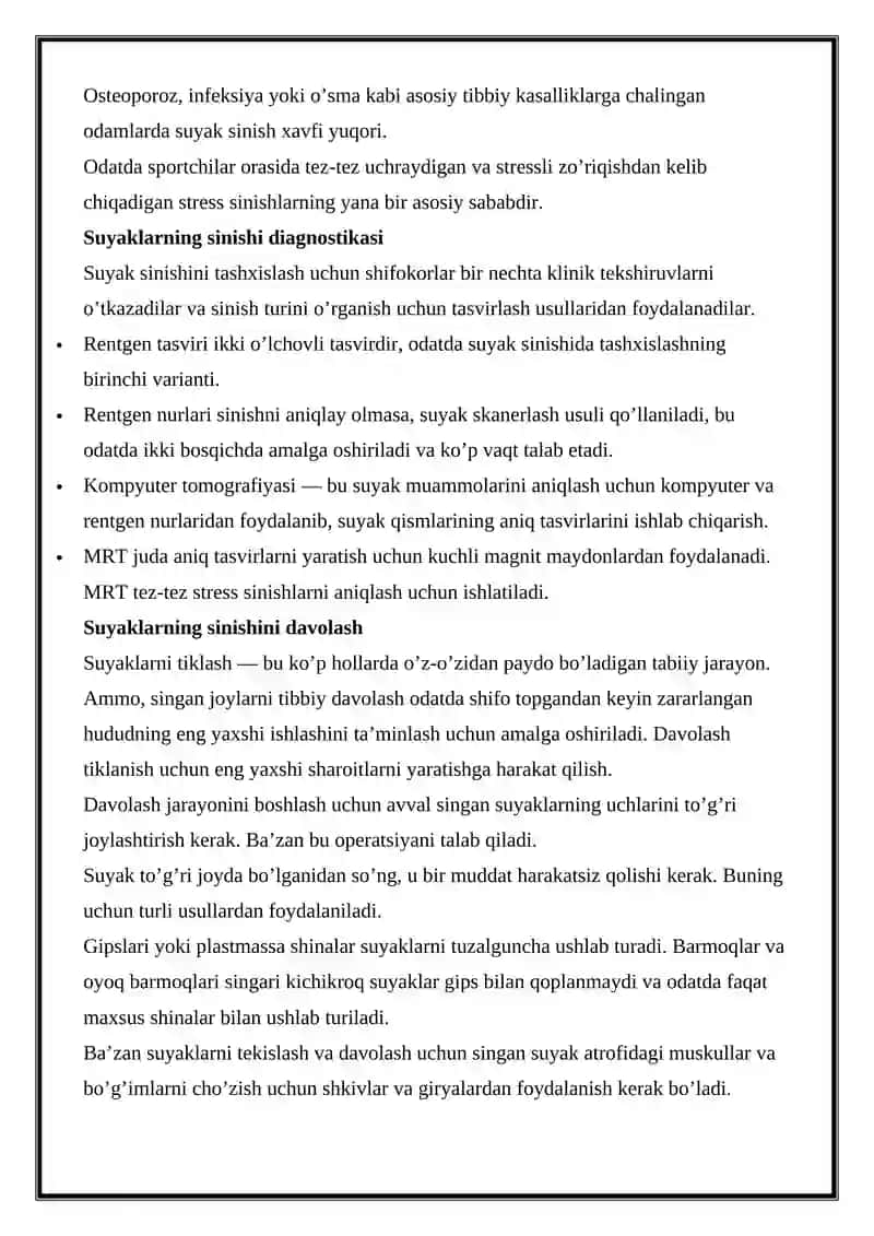 Suyaklarning sinishi 4