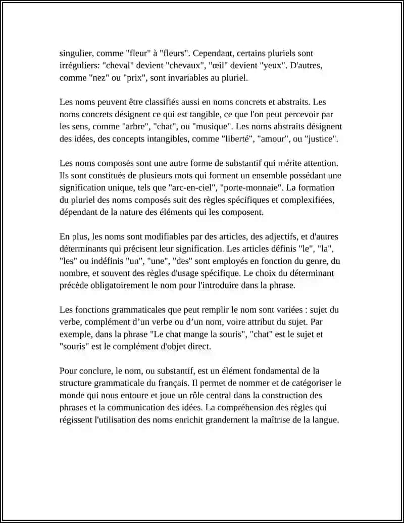 TYPES DE MOTS EN FRANCAIS 4