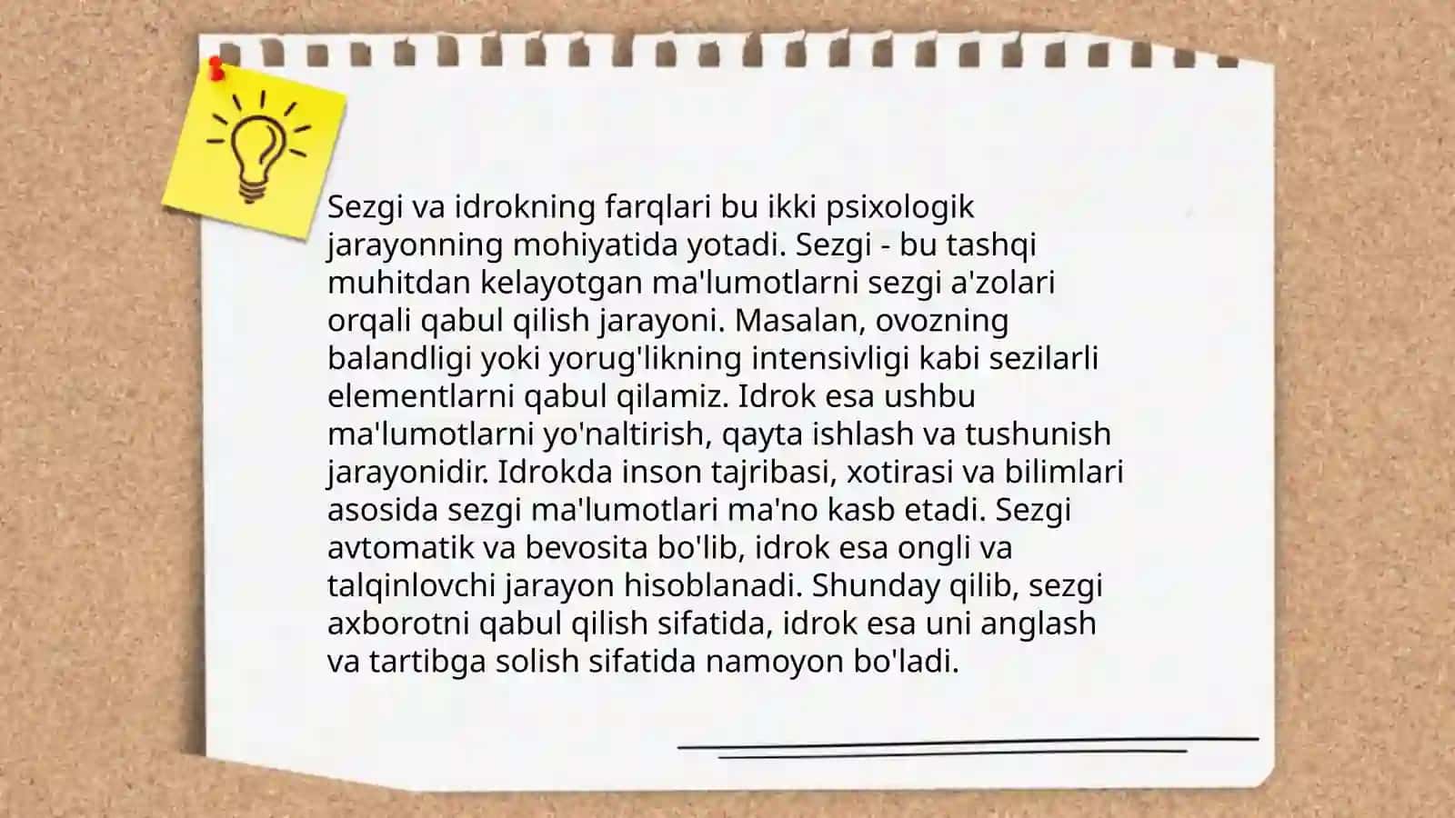 Sezgi tasnifi va turlari 4