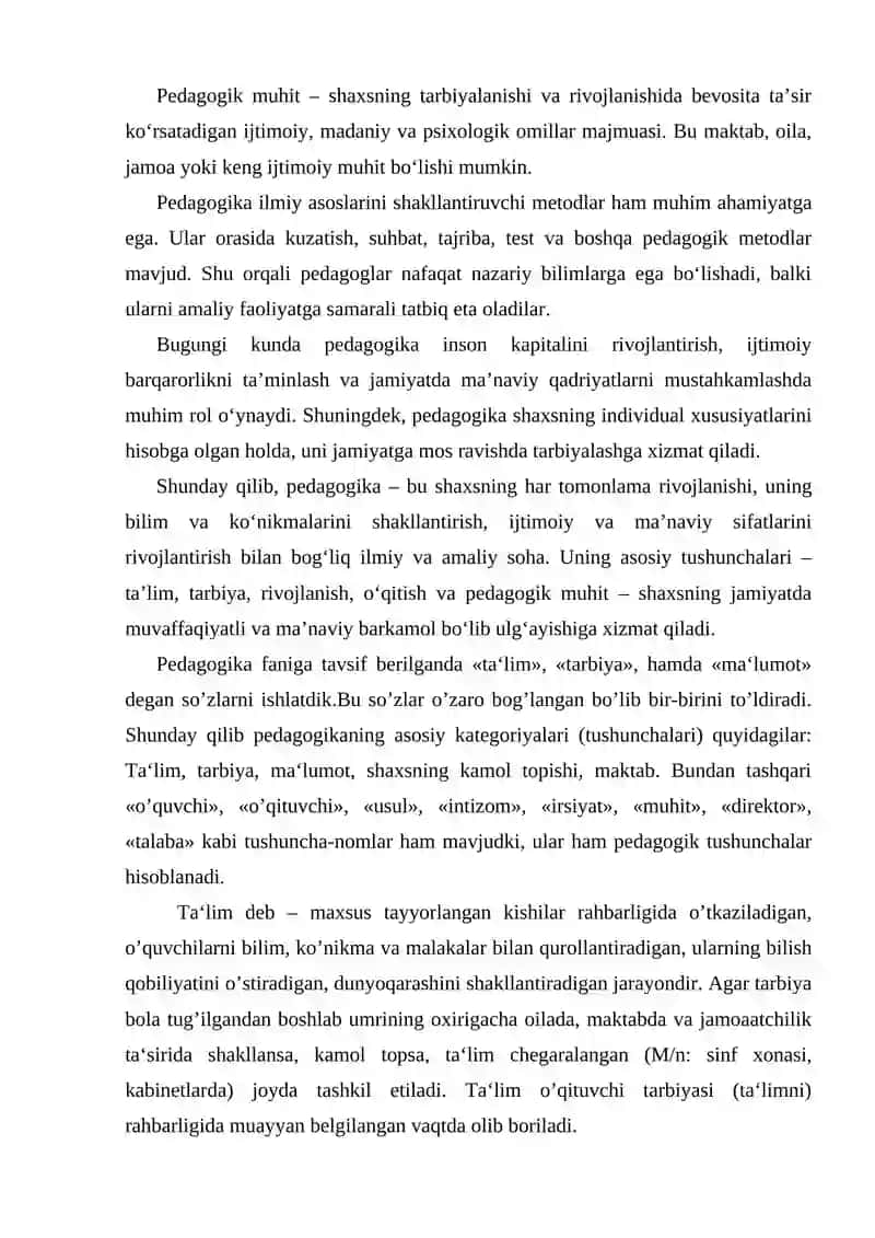 Ijtimoiy pedagogika va pedagogika kategoriyalar 4