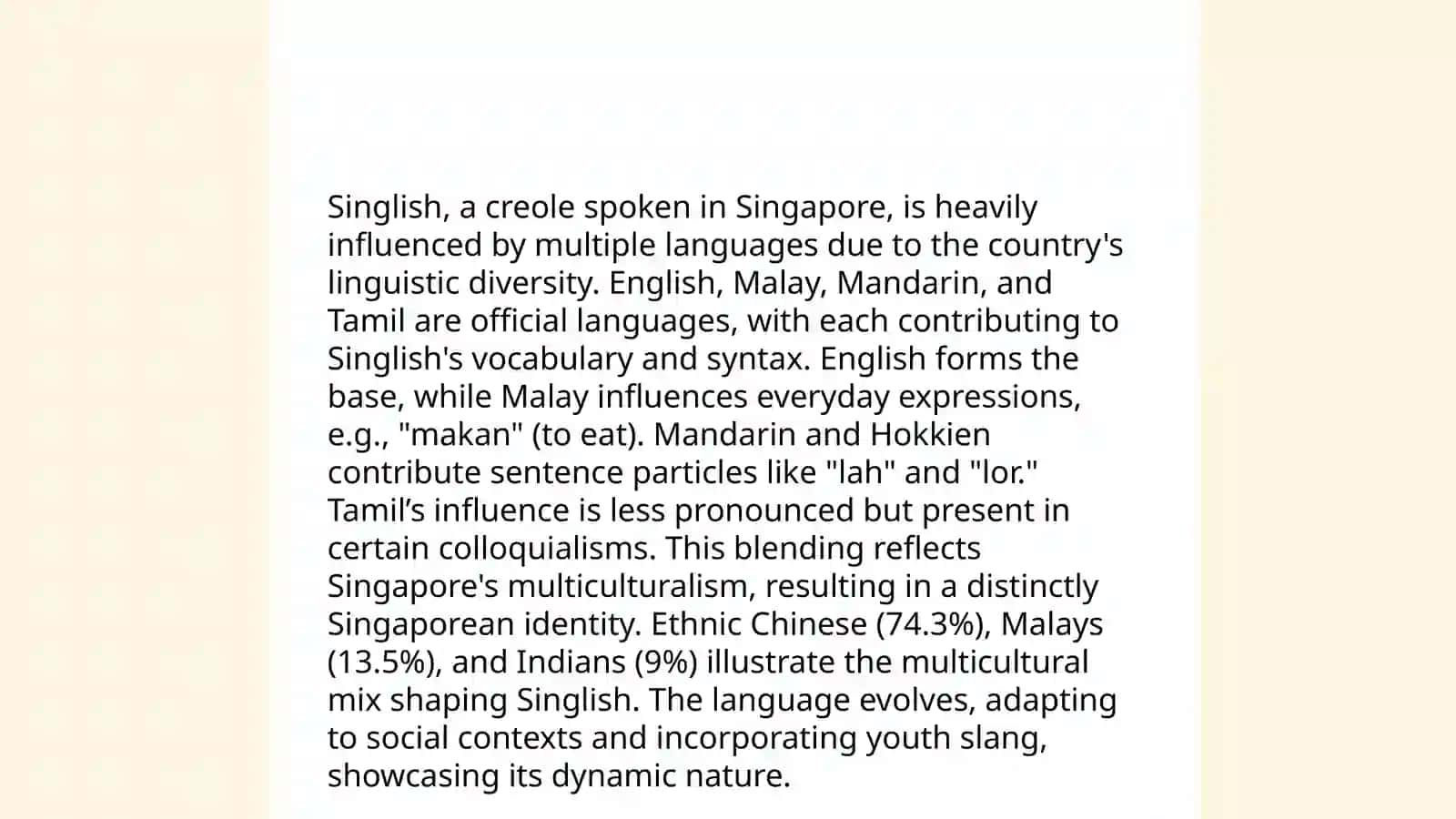 Singaporean English Accent and Singlish 4