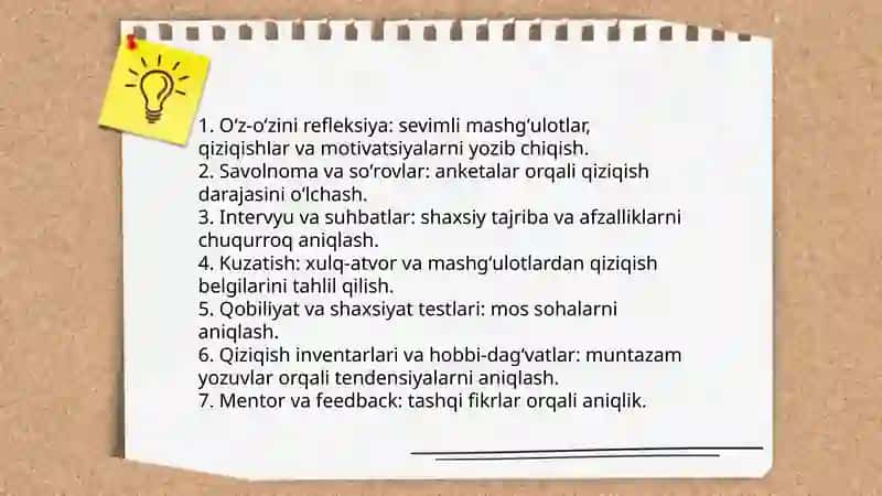 Qiziqishlar xaritasi 4