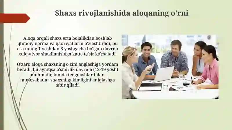 Aloqa psixologiyasi va uning ahamiyati 4
