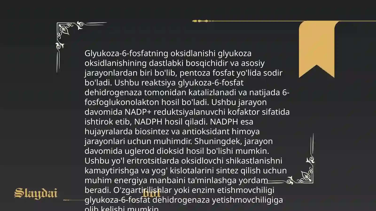 Pentoz fosfat yo‘li 4