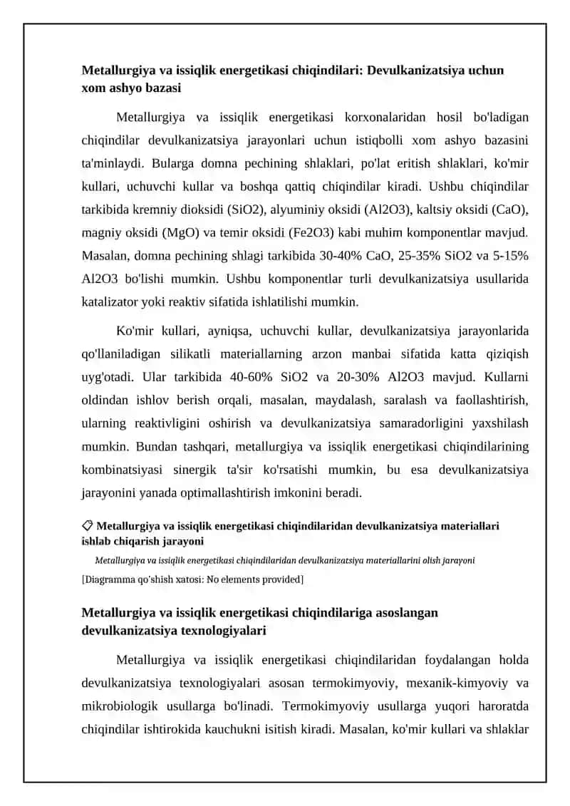 Metallurgiya va issiqlik energetikasi chiqindilaridan devulkanizatsiya materiallari 4