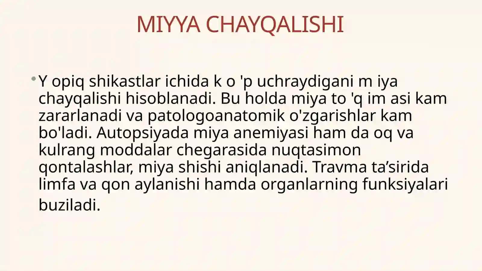 Bosh, Ko'krak qafasi, qorin shkastlanishi 4