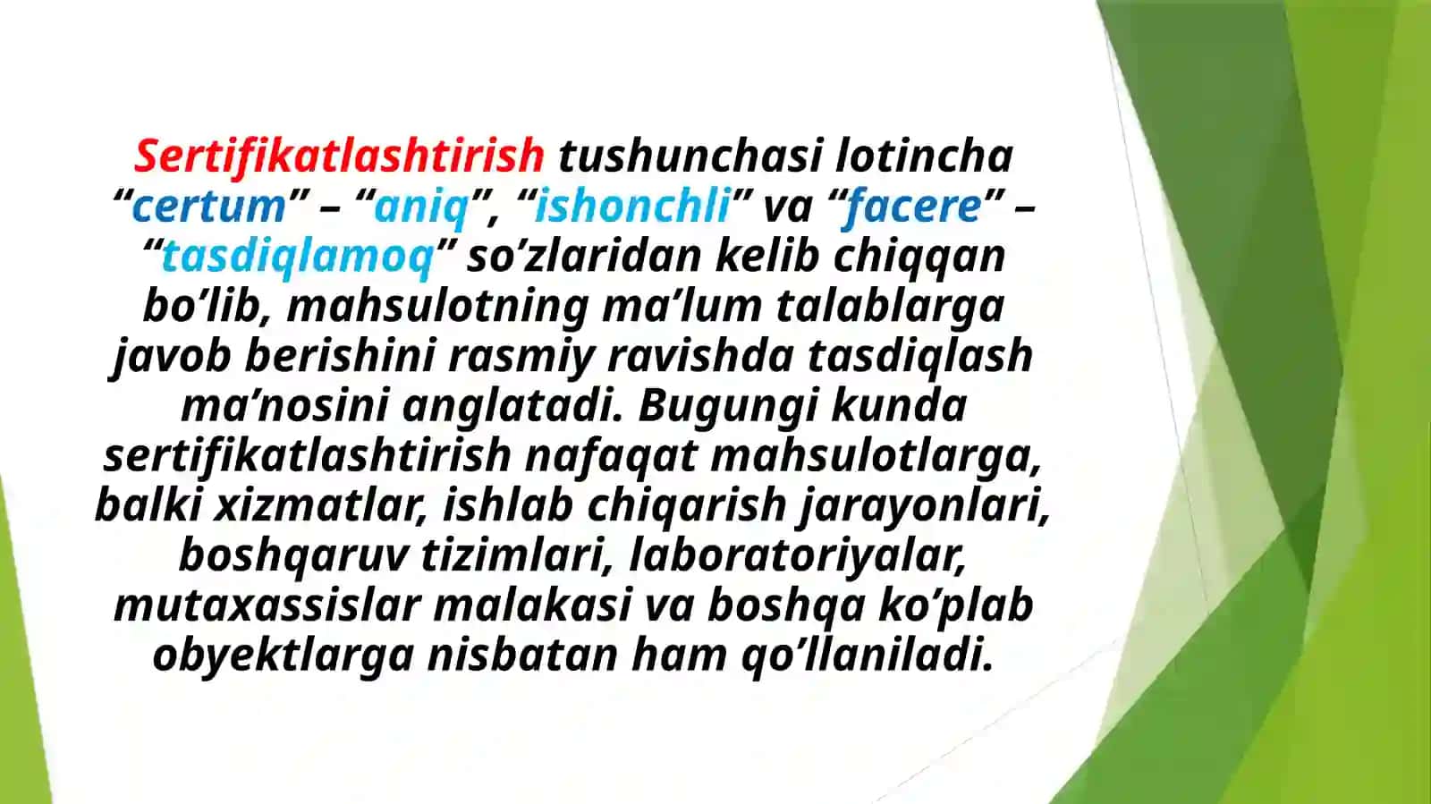 Sertifikatlashtirishni oʻtkazish tartibi 4