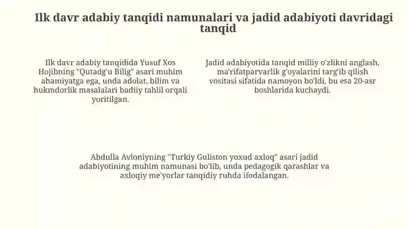 O'zbek adabiy tanqidining paydo bo'lishi va shakllanishi 4