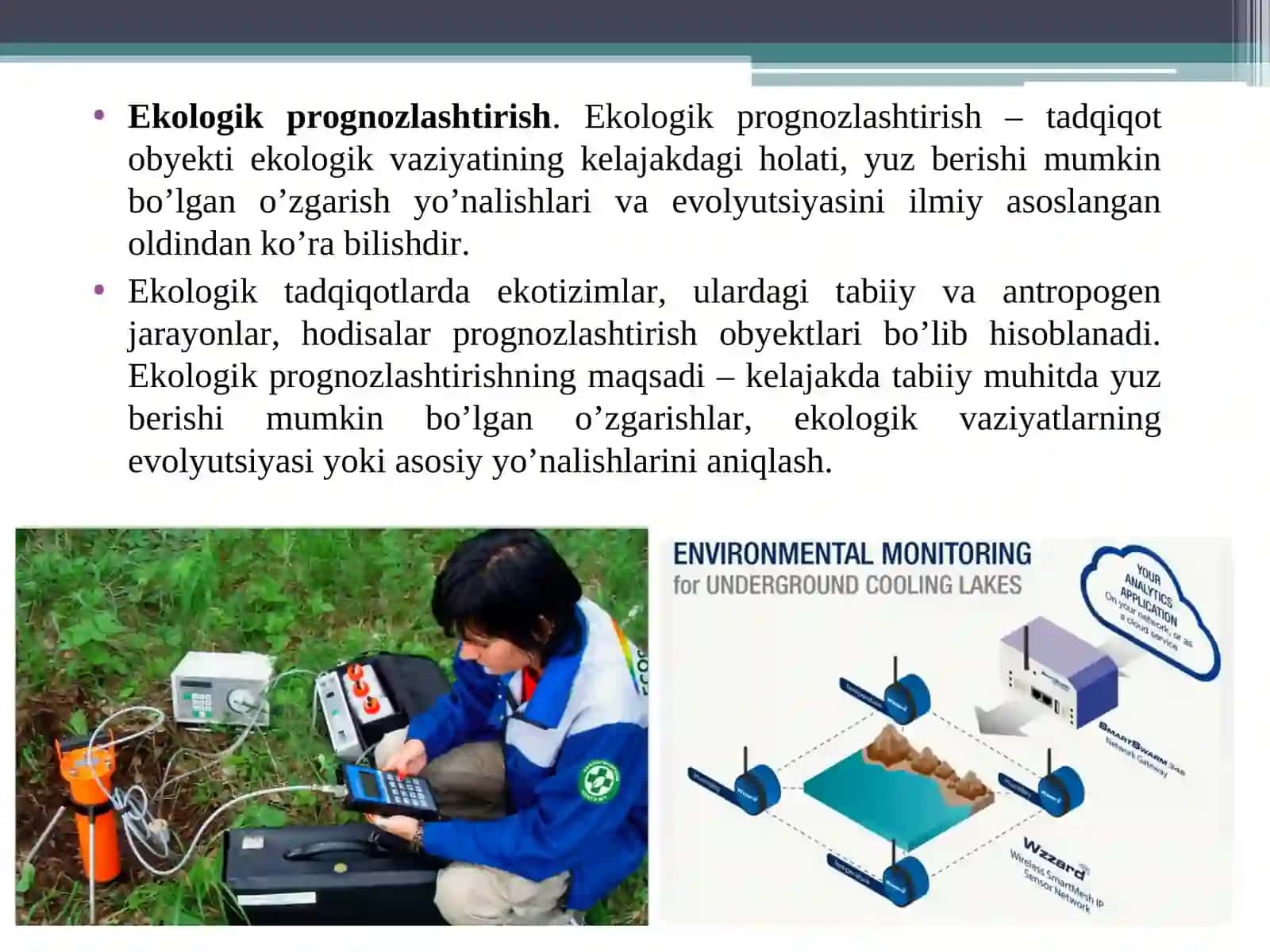 EKOLOGIK PROGNOZ VA PROGNOZLASHTIRISH 4