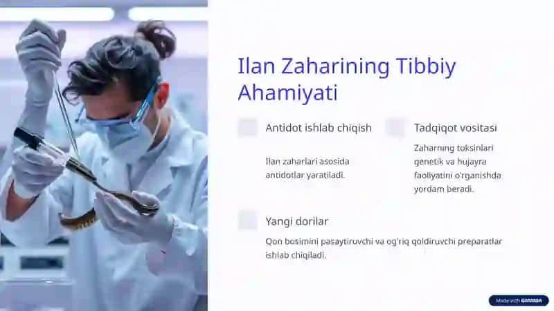 Zaharli Hayvonlar Tibbiyoti 4