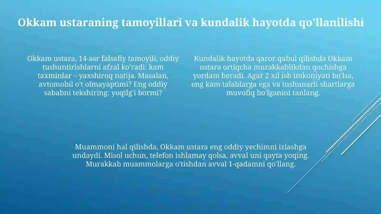 Okkam mustarasivauning kundalikhayotdaqôllanishi 4