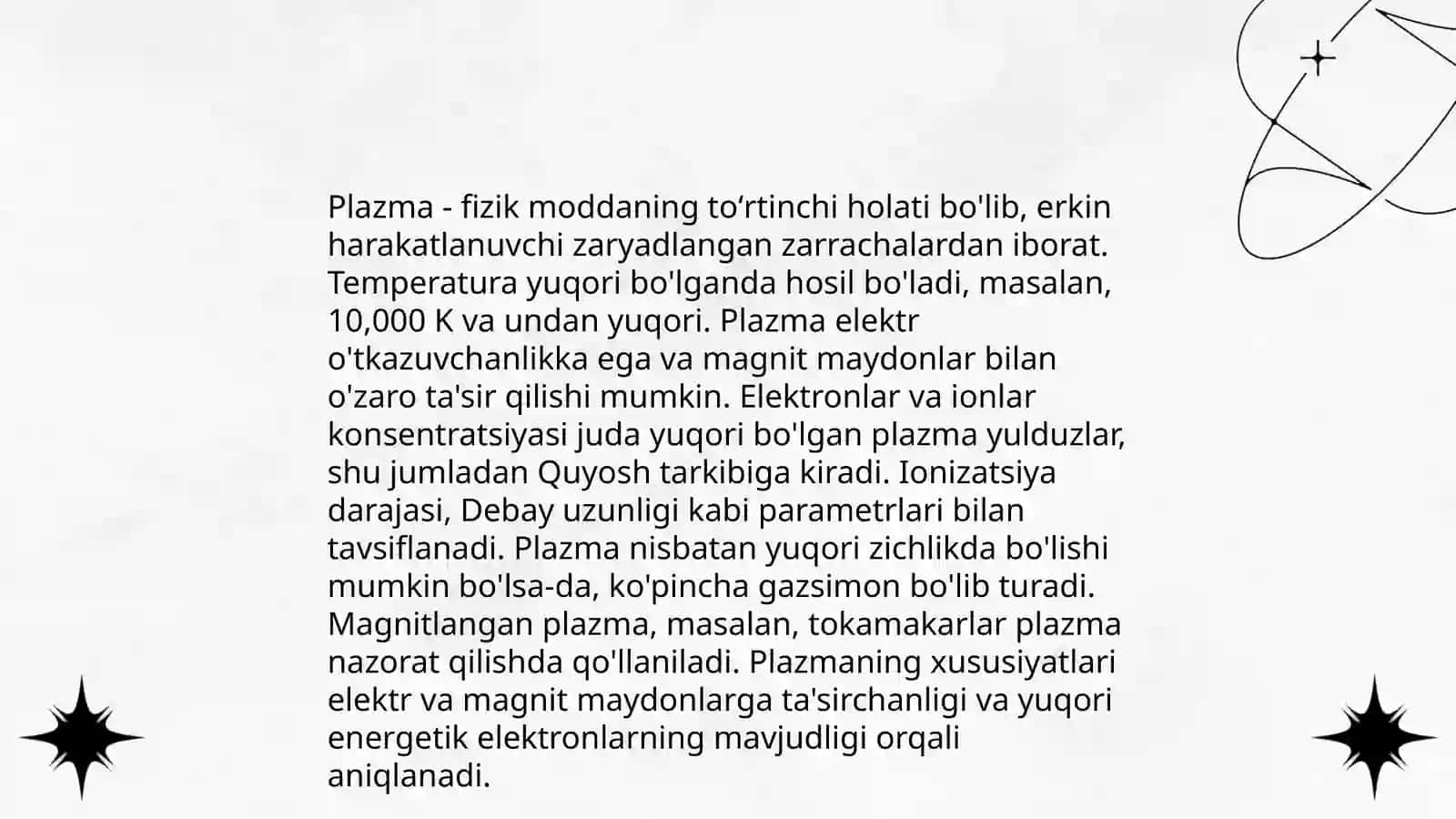 Plazma. Xossalari va qo'llanilishi 4