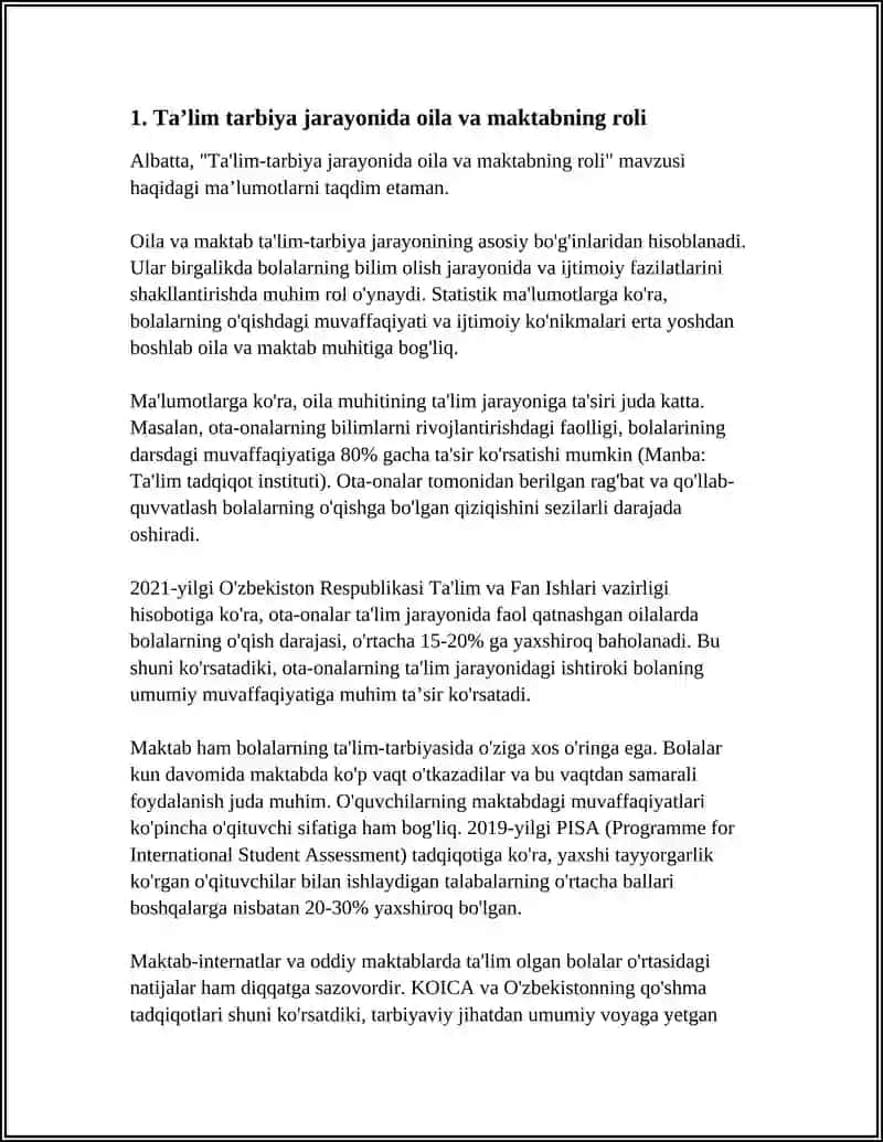 Ta'lim Tarbiya Jarayonida Oila va Maktabning Roli 4