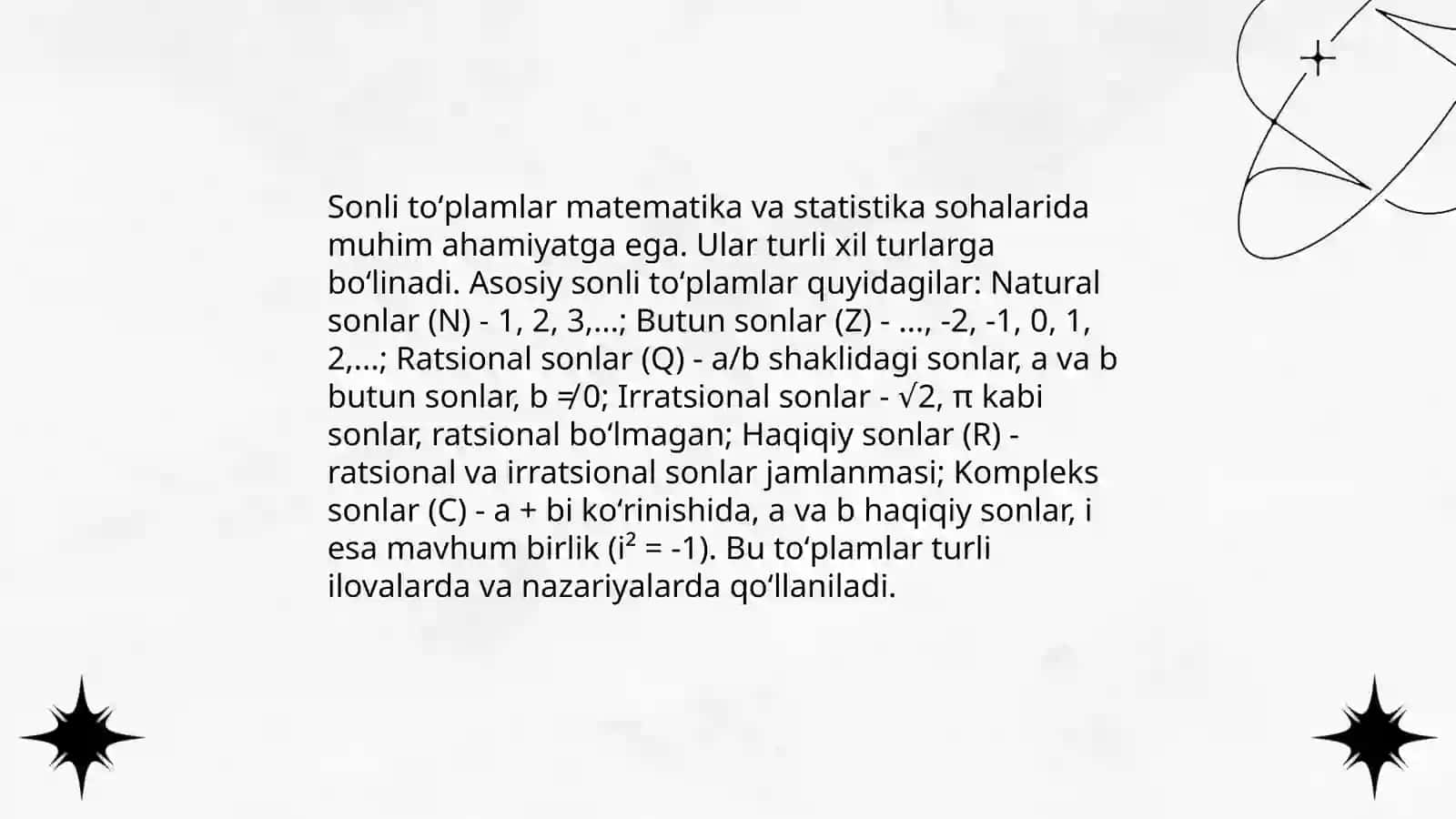 Sonli toʻplamlar haqida maʼlumot 4