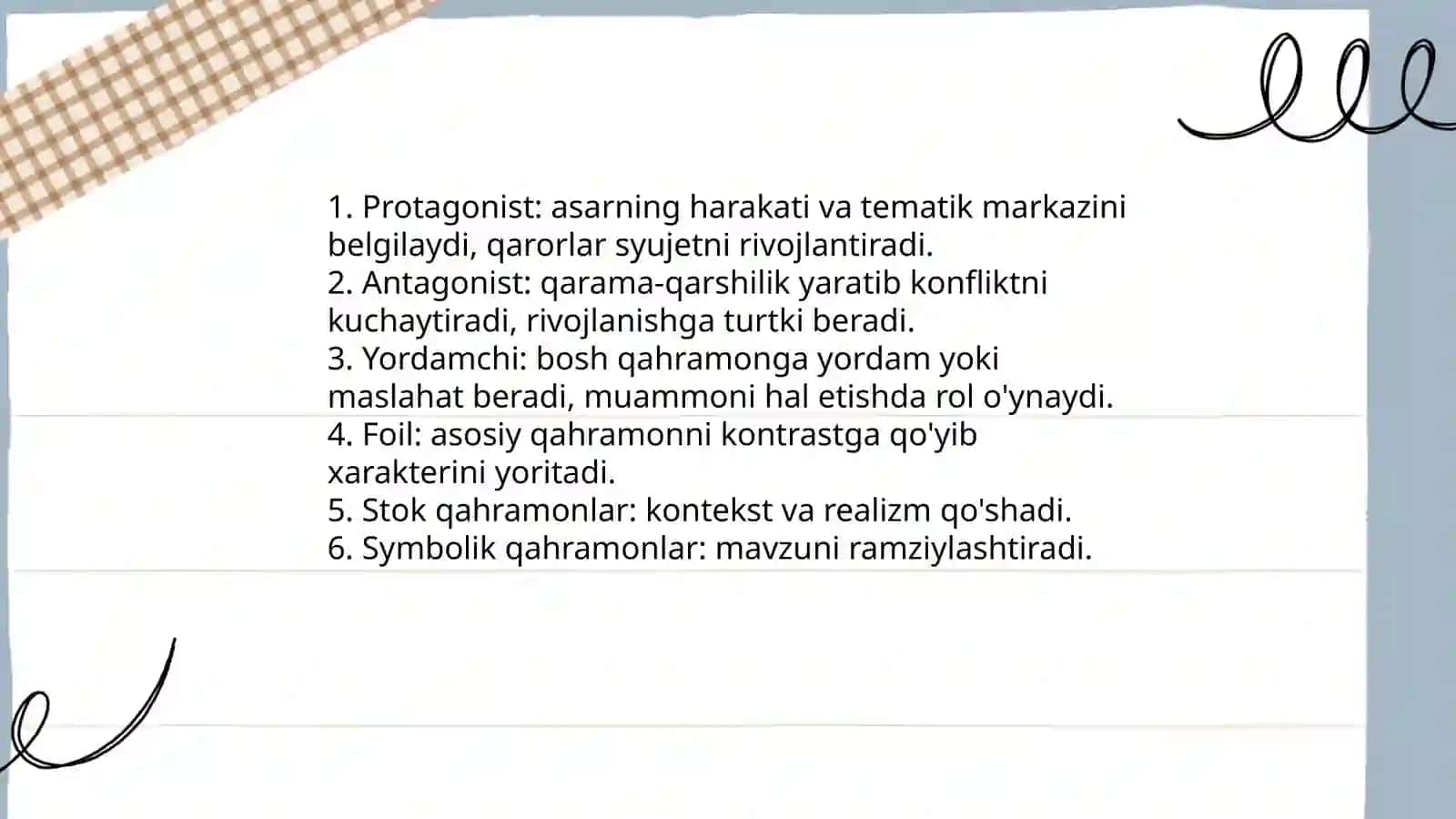 Muayyan asar doirasida syujet unsurlarini aniqlash 4