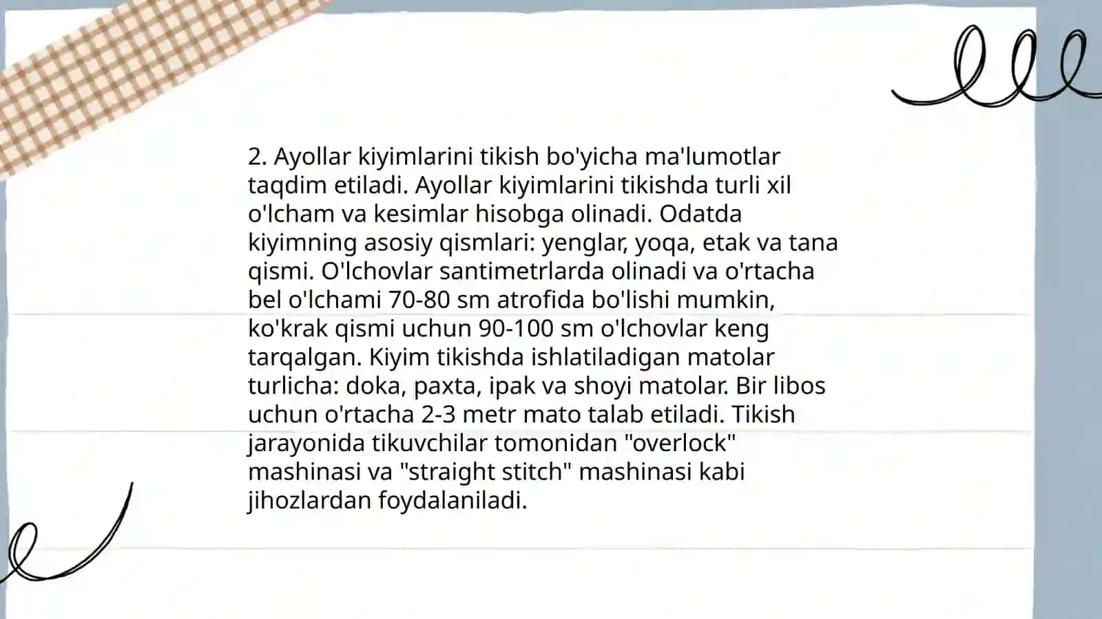 Tikuvchilikning asosiy turlari 4