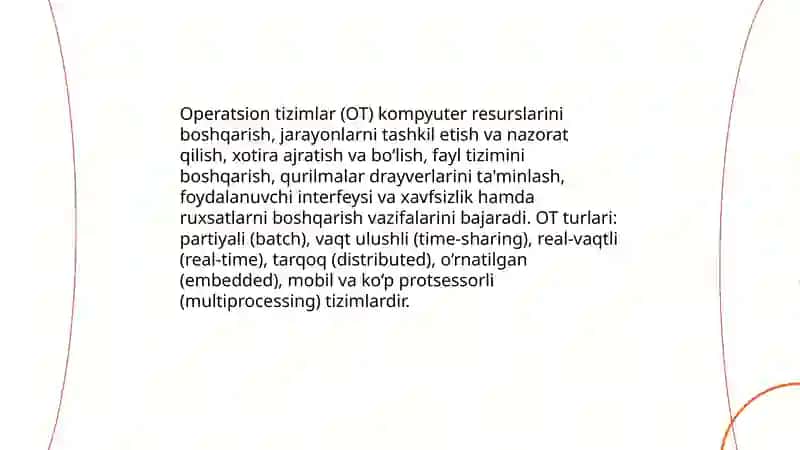 Dasturiy ta'minot turlati: tizimli, amaliy, xizmat dasturlari 4