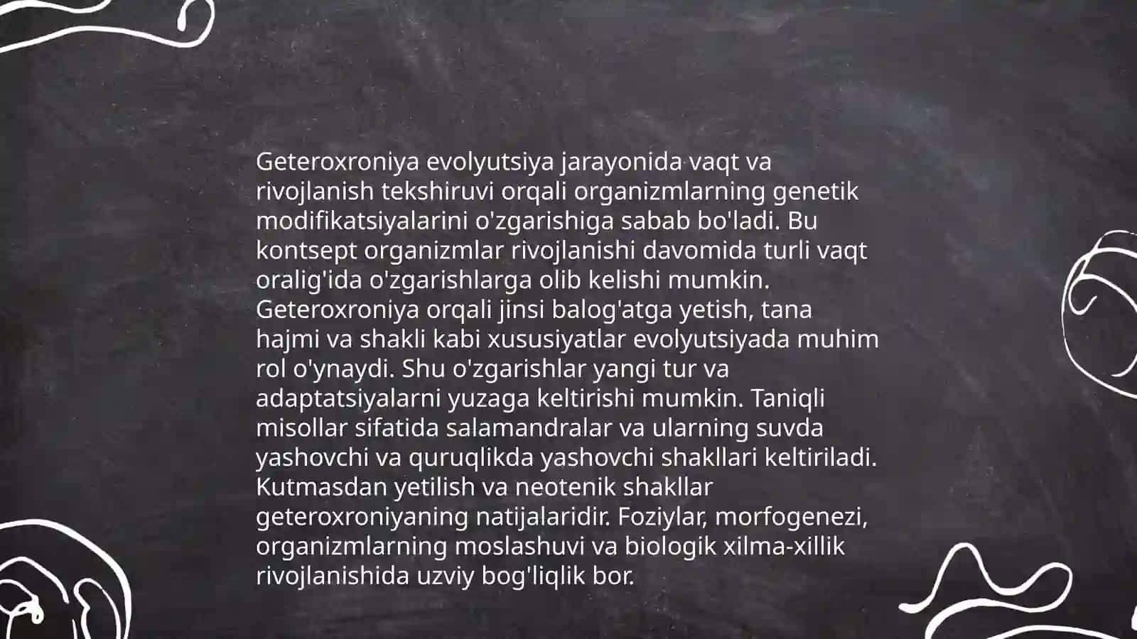 O'sish va rivojlanish geteroxroniyasi 4
